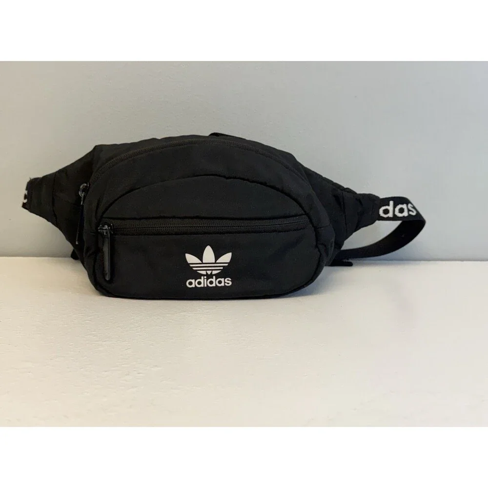 adidas Originals National Waist Pack Fanny Pack Bum Bag Black Trefoil Logo